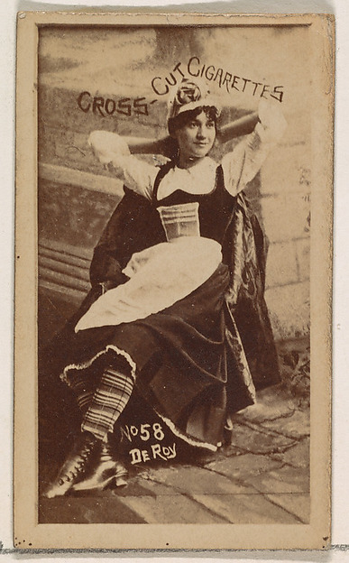 W. Duke, Sons & Co., Card Number 58, DeRoy, from the Actors and Actresses series (N145-1) issued by Duke Sons & Co. to promote Cross Cut Cigarettes