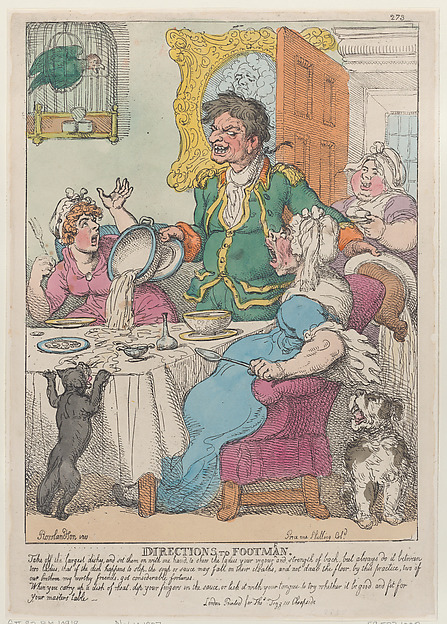 Thomas Rowlandson, Directions to Footmen
