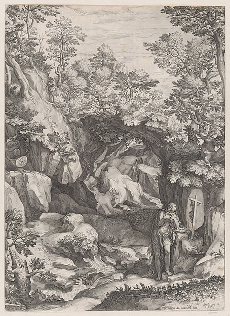 Cornelis Cort, Mary Magdalen Repentant in the Wilderness