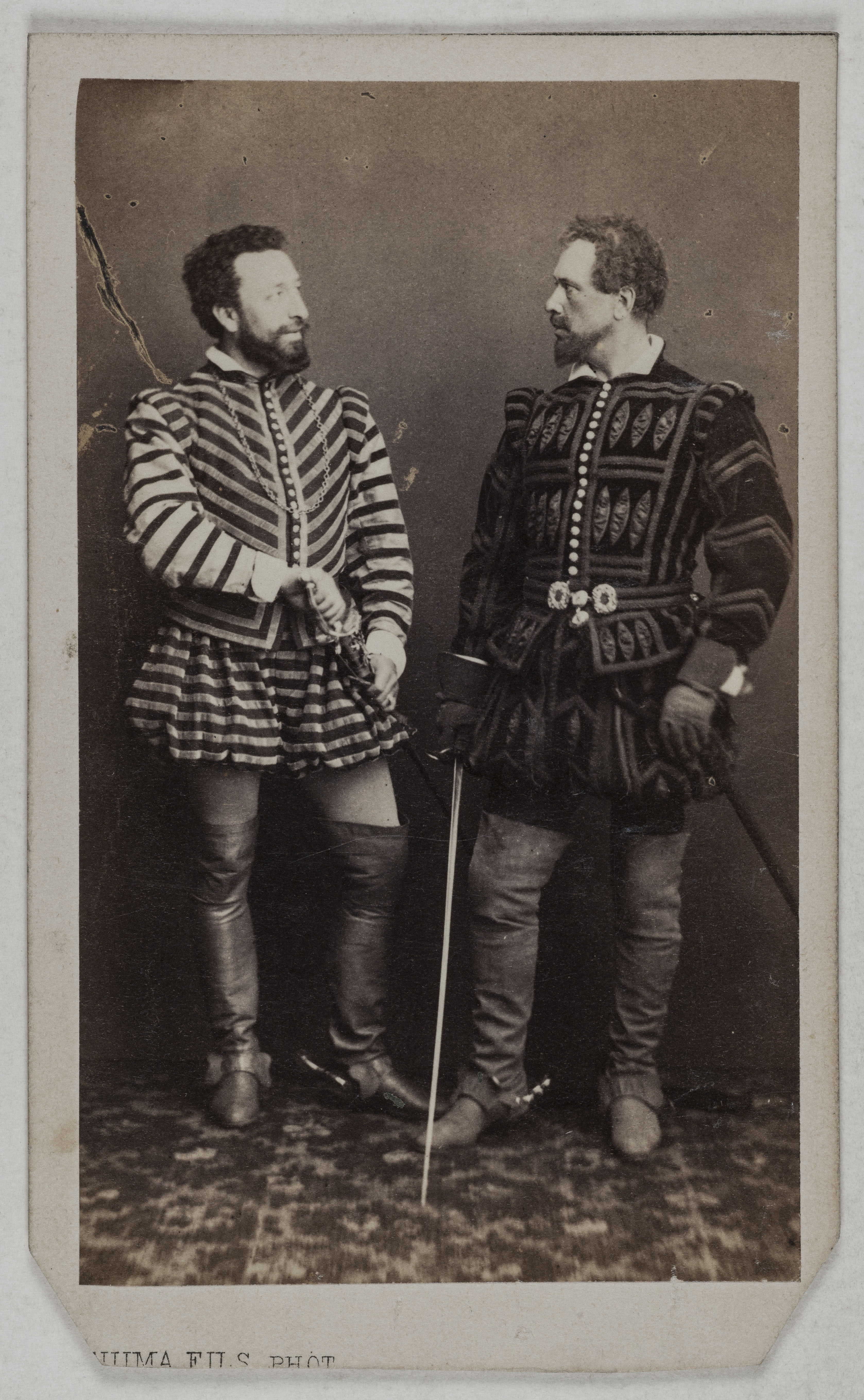 Numa Fils, Portrait de Desrieux Maurice, (-1876) et Gouget (acteur)