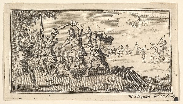 William Hogarth, Beheading (John Beaver, Roman Military Punishments, 1725)