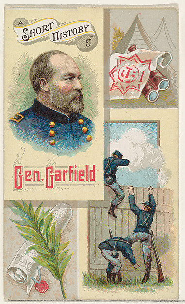 W. Duke, Sons & Co., A Short History of General James Garfield, from the Histories of Generals series (N114) issued by W. Duke, Sons & Co. to promote Honest Long Cut Smoking and Chewing Tobacco