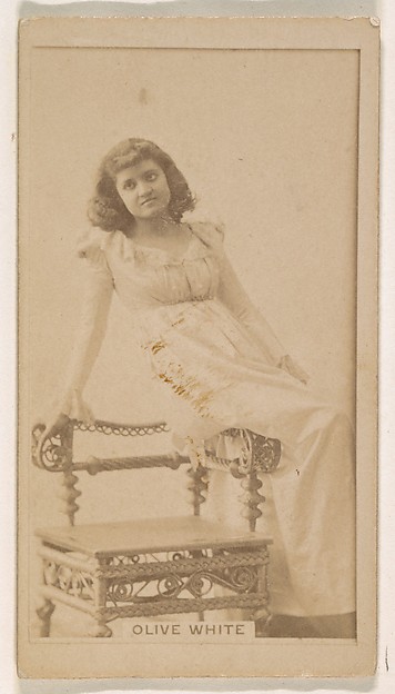 Kinney Brothers Tobacco Company, Olive White, from the Actresses series (N245) issued by Kinney Brothers to promote Sweet Caporal Cigarettes