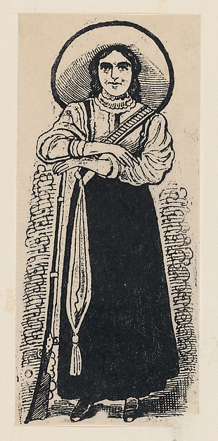José Guadalupe Posada, A standing female soldier (soldadera)