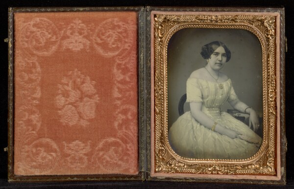 Unknown, [Portrait of a Woman in a Yellow-tinted Dress]