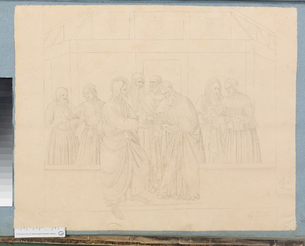 Unknown artist, Bezahlung des Judas nach Fra Angelicos Silberschrank für Santissima Annunziata in Florenz