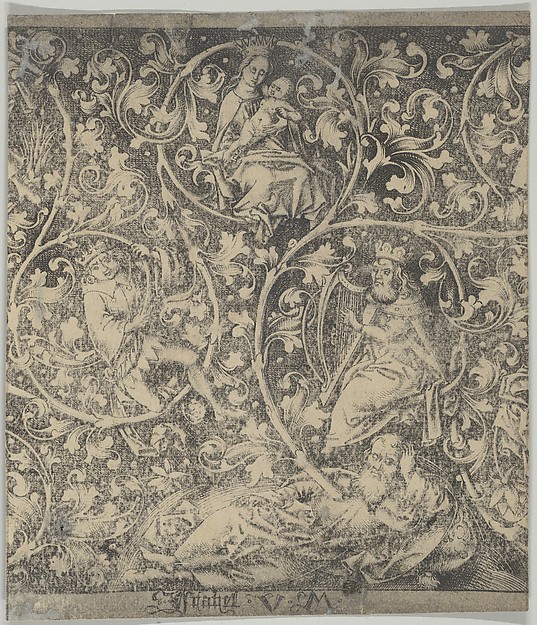 Israhel van Meckenem, Ornamental Engraving with the Tree of Jesse