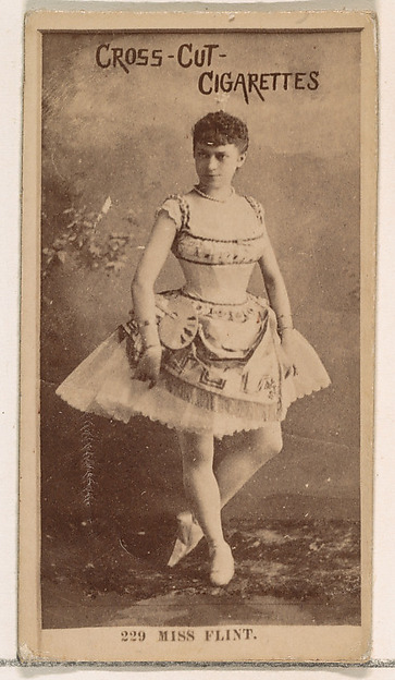 W. Duke, Sons & Co., Card Number 229, Miss Flint, from the Actors and Actresses series (N145-2) issued by Duke Sons & Co. to promote Cross Cut Cigarettes