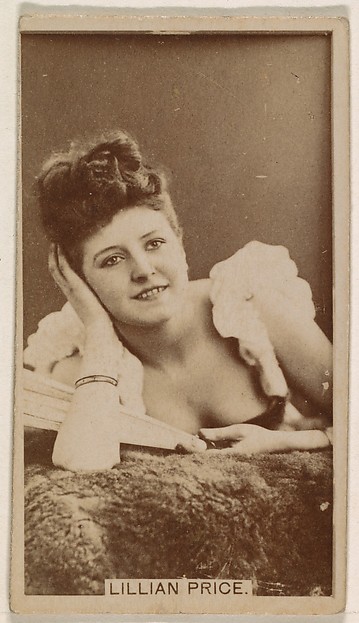 Kinney Brothers Tobacco Company, Lillian Price, from the Actresses series (N245) issued by Kinney Brothers to promote Sweet Caporal Cigarettes