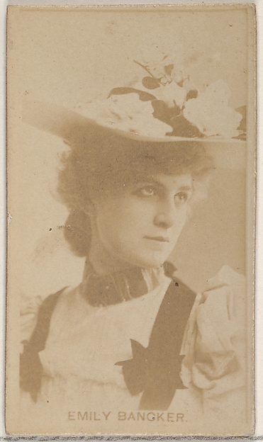 Allen & Ginter, Emily Bancker, from the Actors and Actresses series (N45, Type 8) for Virginia Brights Cigarettes