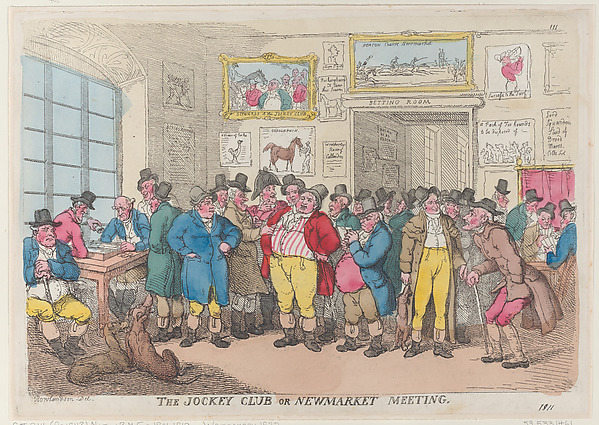Thomas Rowlandson, The Jockey Club or Newmarket Meeting