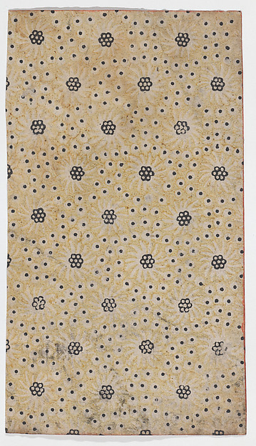 Anonymous, Sheet with overall pattern of flowers and dots