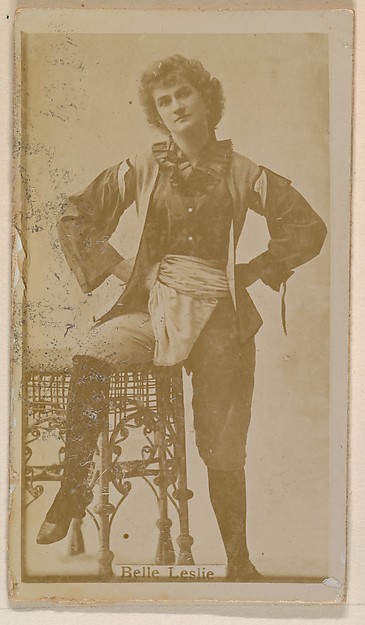 Kinney Brothers Tobacco Company, Belle Leslie, from the Actresses series (N245) issued by Kinney Brothers to promote Sweet Caporal Cigarettes