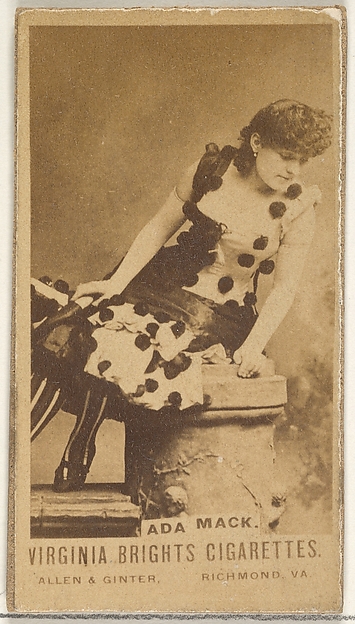 Allen & Ginter, Ada Mack, from the Actors and Actresses series (N45, Type 1) for Virginia Brights Cigarettes