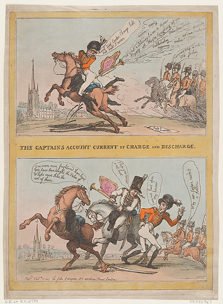 Thomas Rowlandson, The Captains Account Current of Charge and Discharge