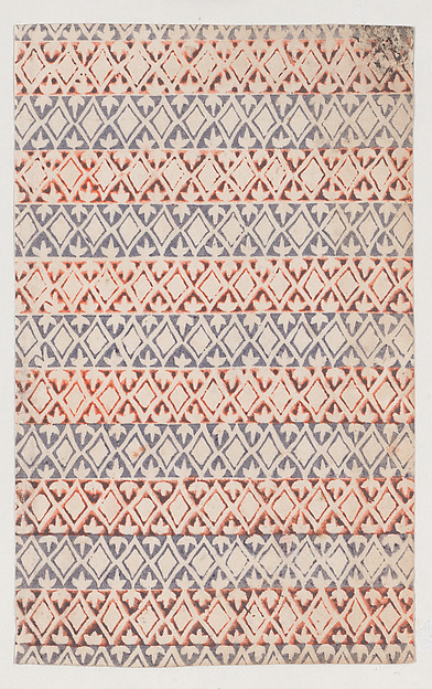 Anonymous, Sheet with overall pattern of diamond shapes