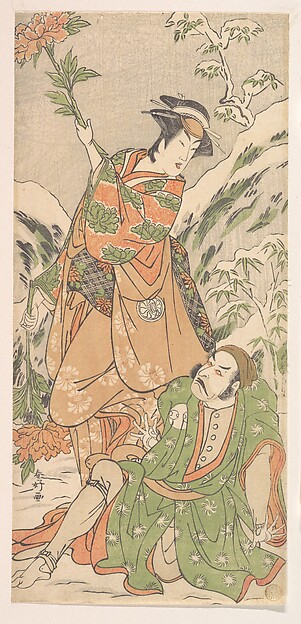 Katsukawa Shunkō, Kabuki Actors Arashi Ryūzō II and Segawa Kikunojō III