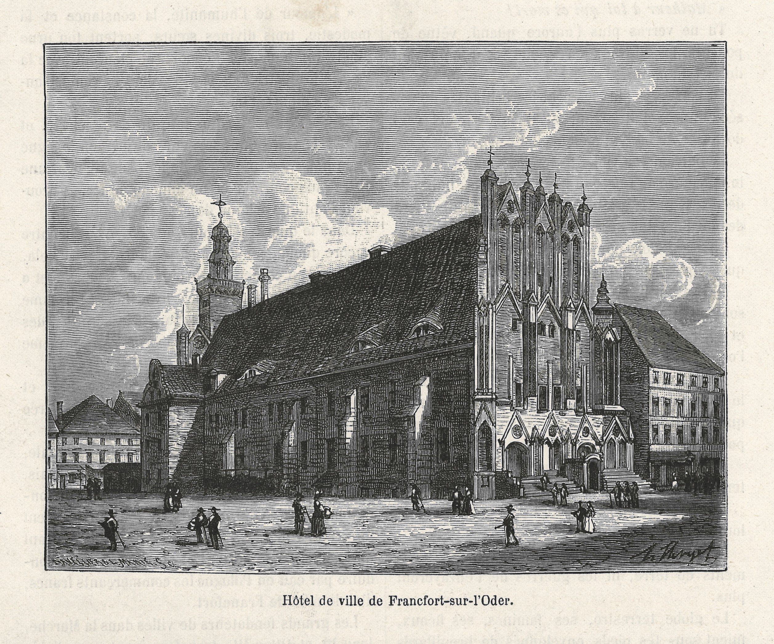 Narcisse Navellier, Frankfurt (Oder): Rathaus von Südwesten