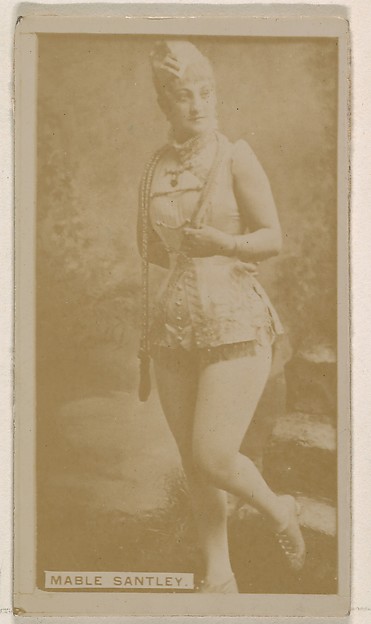Kinney Brothers Tobacco Company, Mabel Santley, from the Actresses series (N245) issued by Kinney Brothers to promote Sweet Caporal Cigarettes