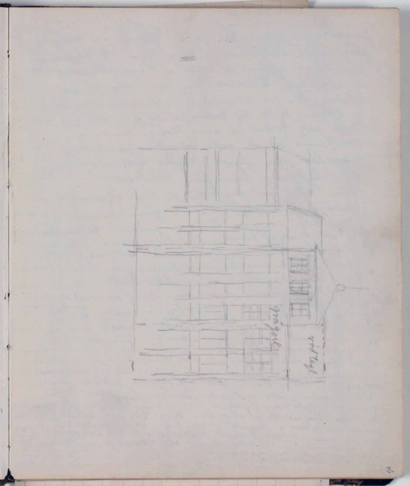 Niels Larsen Stevns, Studie af bygning. Farveangivelse