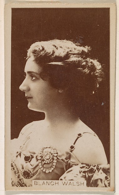 Kinney Brothers Tobacco Company, Blanch Walsh, from the Actresses series (N245) issued by Kinney Brothers to promote Sweet Caporal Cigarettes