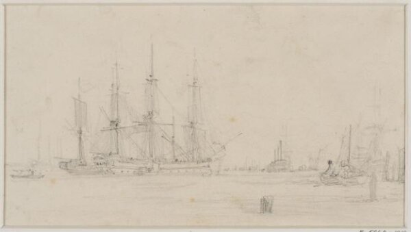 Augustus Wall Callcott, River Scene with hay-barge