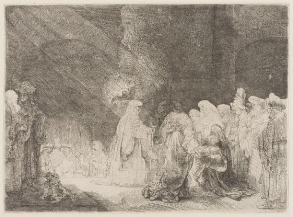 Rembrandt van Rijn, The Presentation in the Temple: oblong print