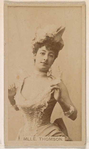Kinney Brothers Tobacco Company, Mlle. Thomson, from the Actresses series (N245) issued by Kinney Brothers to promote Sweet Caporal Cigarettes