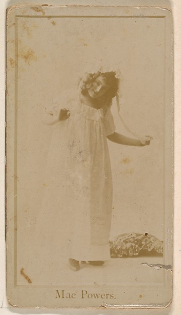 Kinney Brothers Tobacco Company, Mae Powers, from the Actresses series (N245) issued by Kinney Brothers to promote Sweet Caporal Cigarettes