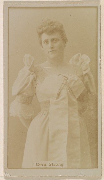 Kinney Brothers Tobacco Company, Cora Strong, from the Actresses series (N245) issued by Kinney Brothers to promote Sweet Caporal Cigarettes