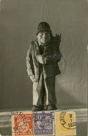 Karl Gustaf Henrik Henriksson, Vykort. "Waldner. Kvastbindaren" enligt givarens notering