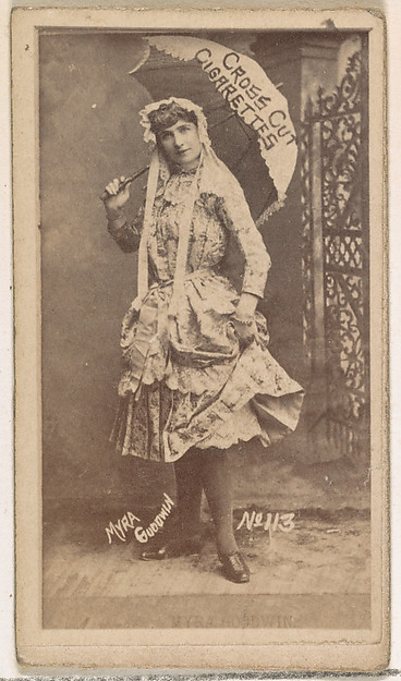 W. Duke, Sons & Co., Card Number 113, Myra Goodman, from the Actors and Actresses series (N145-1) issued by Duke Sons & Co. to promote Cross Cut Cigarettes