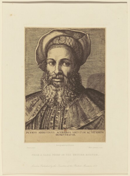 Roger Fenton, Reproduction of an engraving by Marc Antonio of a portrait by Titian.