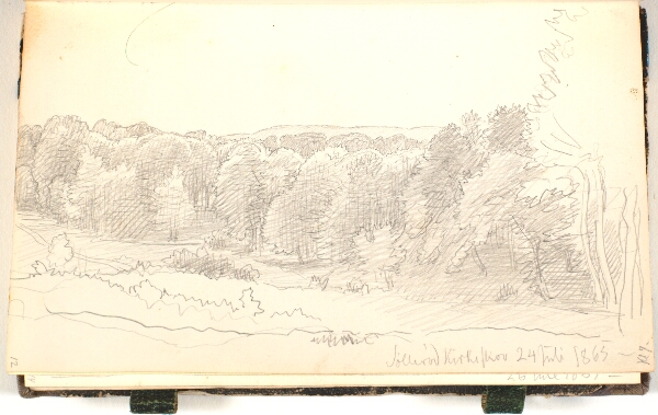 P.C. Skovgaard, En skov set fra en bakke