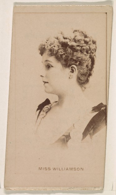 Kinney Brothers Tobacco Company, Miss Williamson, from the Actresses series (N245) issued by Kinney Brothers to promote Sweet Caporal Cigarettes