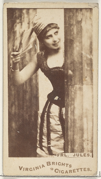Allen & Ginter, Fräulein Jules, from the Actors and Actresses series (N45, Type 1) for Virginia Brights Cigarettes