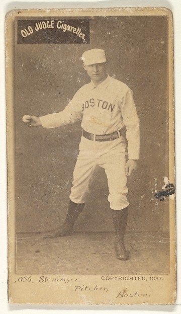 Goodwin & Company, Stemmyer, Pitcher, Boston, from the Old Judge series (N172) for Old Judge Cigarettes
