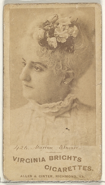 Allen & Ginter, Card 426, Marion Elmore, from the Actors and Actresses series (N45, Type 1) for Virginia Brights Cigarettes