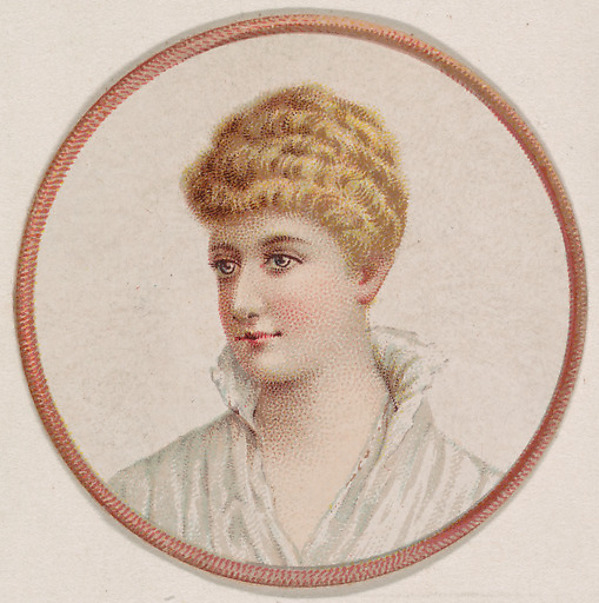 Kinney Brothers Tobacco Company, Portrait of woman, from the Novelties series (N228, Type 2) issued by Kinney Bros.