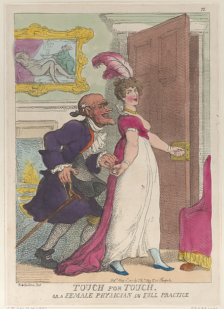 Thomas Rowlandson, Touch for Touch or a Female Physician in Full Practice