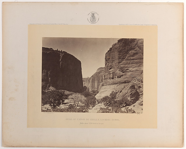 Timothy H. O'Sullivan, Head of Cañyon de Chelle, Looking Down