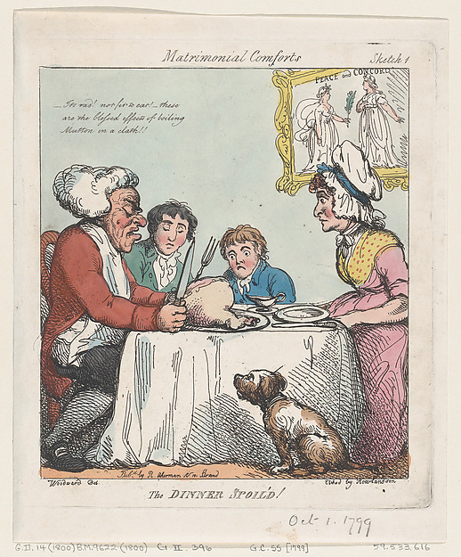 Thomas Rowlandson, The Dinner Spoil'd!