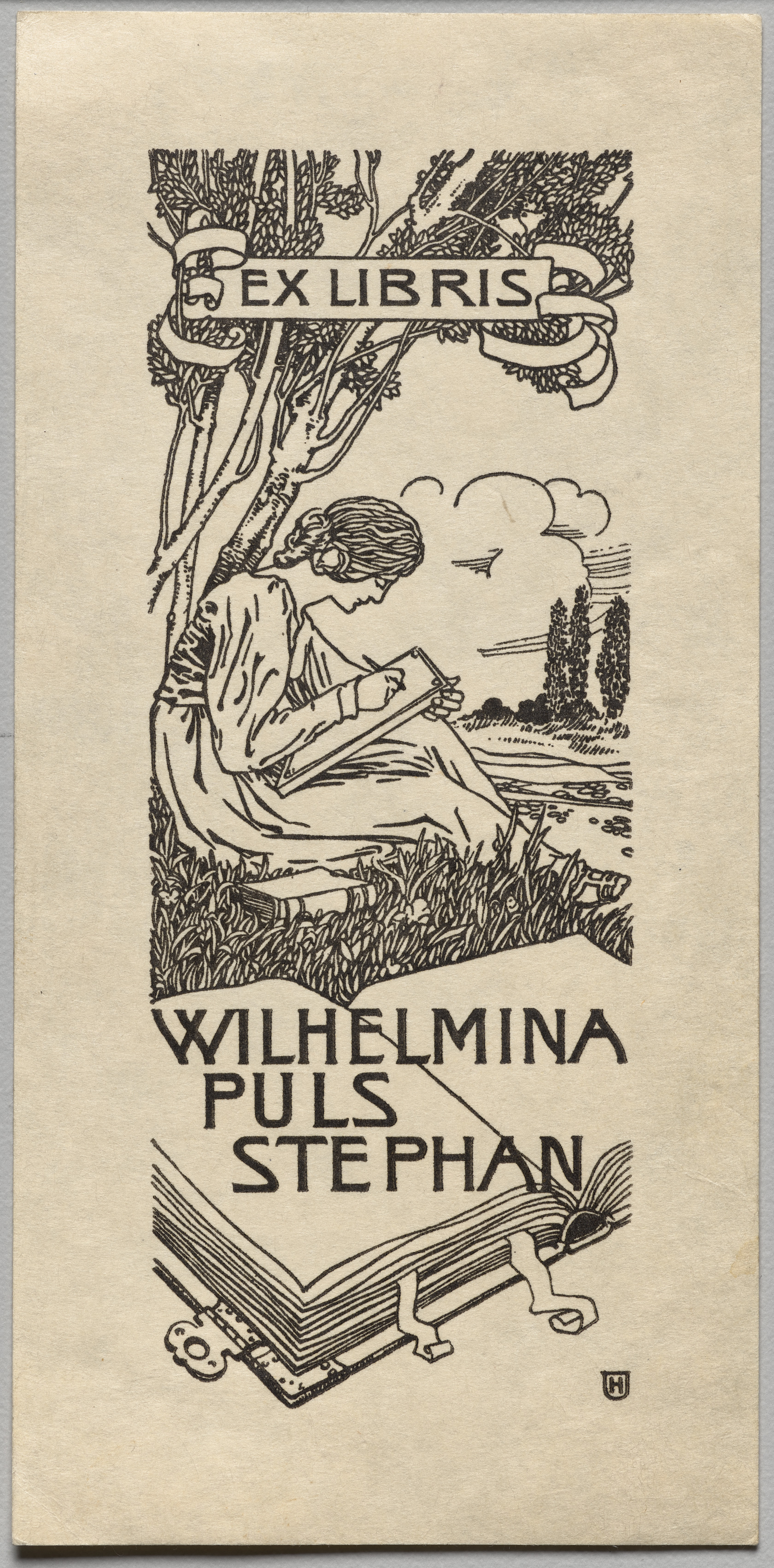 Unknown artist, Bookplate: Wilhelmina Puls Stephan