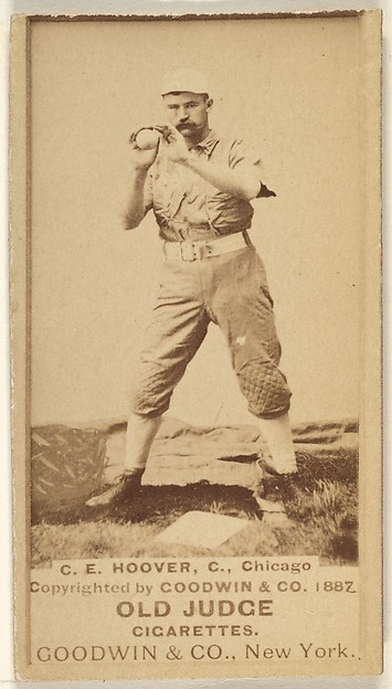 Goodwin & Company, C.E. Hoover, Catcher, Chicago, from the Old Judge series (N172) for Old Judge Cigarettes