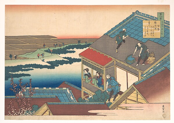 Katsushika Hokusai, Poem by Ise, from the series One Hundred Poems Explained by the Nurse (Hyakunin isshu uba ga etoki)