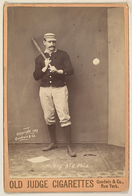 Goodwin & Company, Mulvey, 3rd Base, Philadelphia, from the series Old Judge Cigarettes