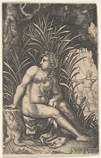 Georg Pencz, Cephalus and Procris, from "Four Mythological Scenes"