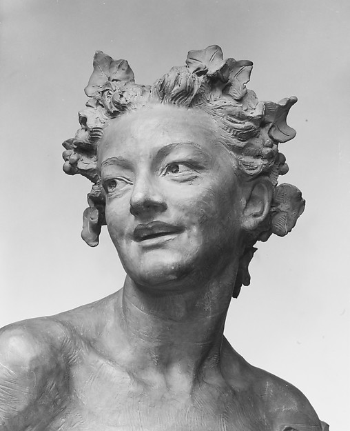 Jean-Baptiste Carpeaux, Bacchante with vine leaves