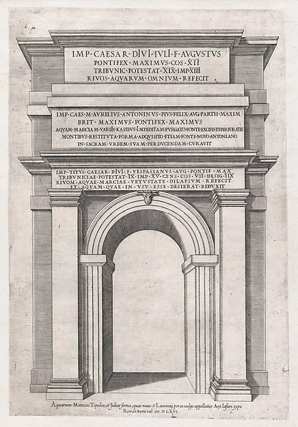 Anonymous, Front view of St. Lawrence Gateway, Rome, from "Speculum Romanae Magnificentiae"