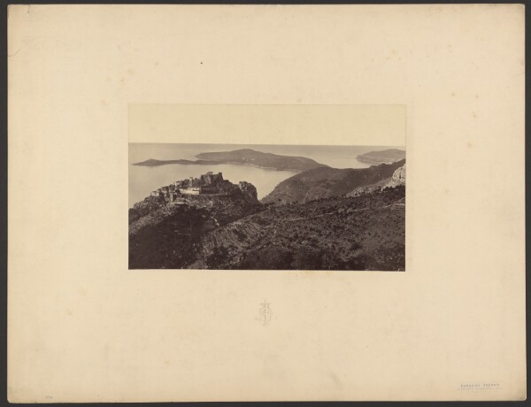 Unknown, [Landscape of hills and town overlooking coast]